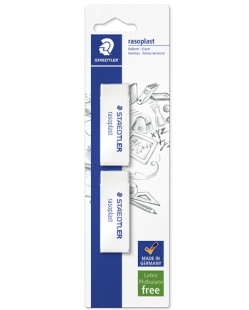 Staedtler Rasoplast viskelæder 65X23X13mm 2/Bk
