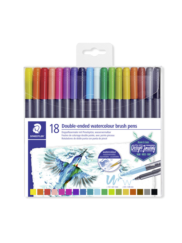 Staedtler STAEDTLER Duo Aquarel Brush 18/Ass