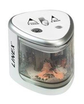 Linex battery-operated pencil sharpener double white