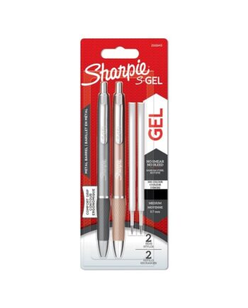 Sharpie S-Gel | Metal gelpenne | Medium spids (0.7mm) | Steel Grey & Rose Gold | Sort blæk | 2 penne & 2 gelpenne refiller