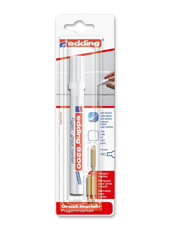 Edding e-8200 fugemarker hvid