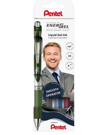 Pentel BL77-4COL2 Energel 0.7mm 4-Pack (Black - Dark Blue - Burgundy - Forest Green)