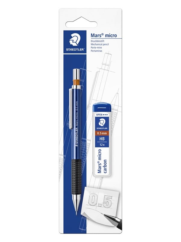 Staedtler Mars Micro Pencil 0,5mm+miner 1/Bk
