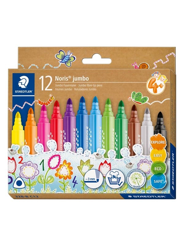 Staedtler Noris Jumbo Tusser. 12 stk. ass.