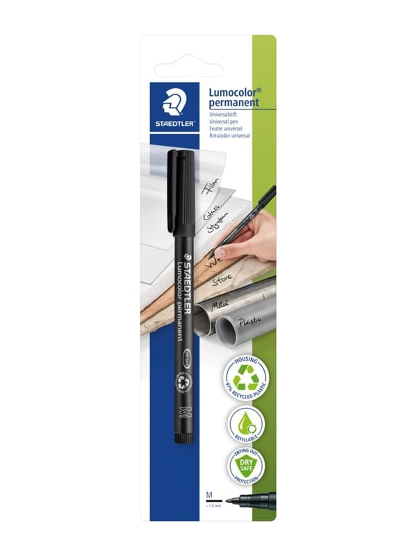 Staedtler Lumocolor Perm M 1,0mm Sort 1/Bk