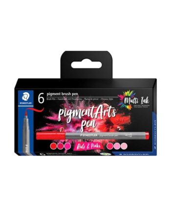 Staedtler Brush Pen Pigment rød&Pink 6 Stk