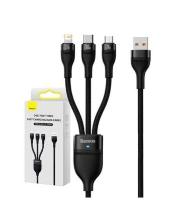 Baseus 3in1 USB cable  Flash Series USB-C + micro USB + Lightning 100W 1.2m (black)