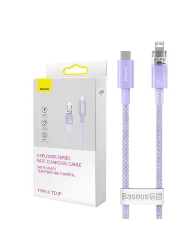 Baseus Fast Charging cable USB-C to Lightning Explorer Series 1m 20W (purple)