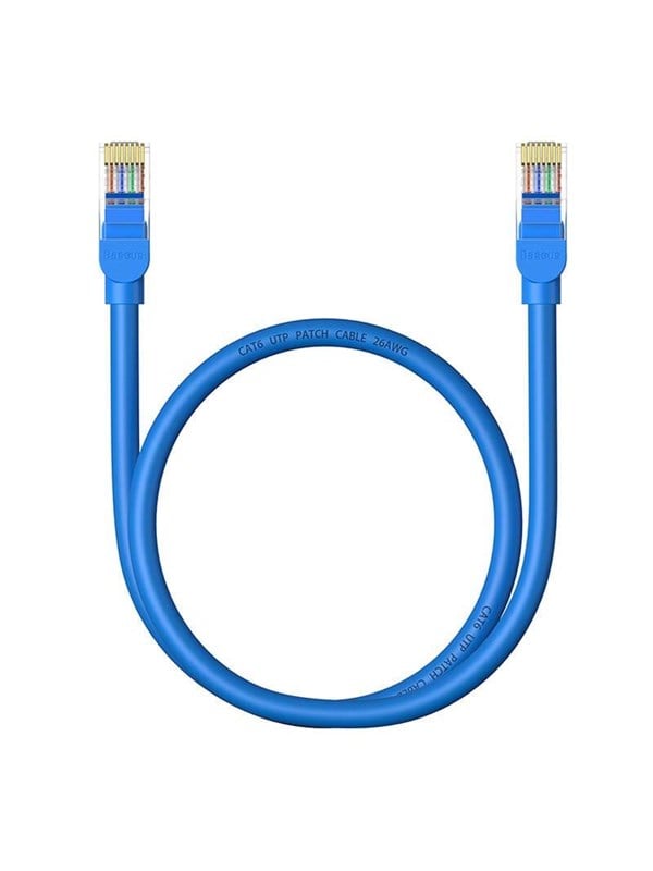 Baseus Round Cable Ethernet RJ45 Cat.6 0.5m (blue) - Blå - 0.5 meter