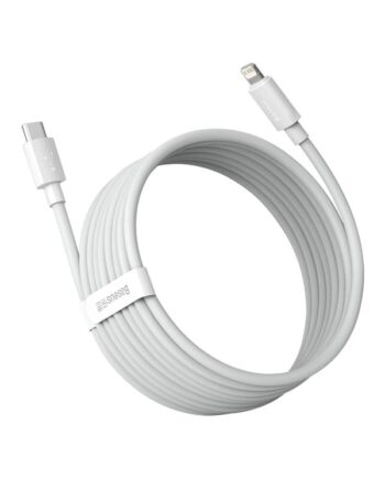 Baseus Simple Wisdom Data Cable Kit USB-C to Lightning PD 20W (2PCS/Set) 1.5m White