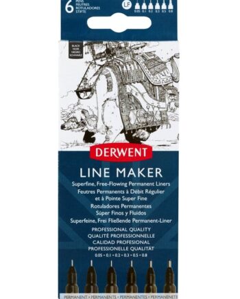 Derwent Line Maker Sort 6 stk.