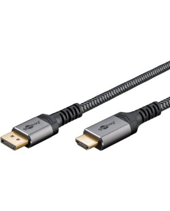 Pro Displayport 1.2 - HDMI 2.0 Sleeved - 3m - Sort