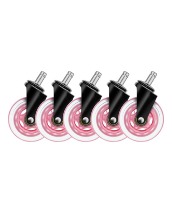Deltaco 3" Universal Rubber Caster - Pink