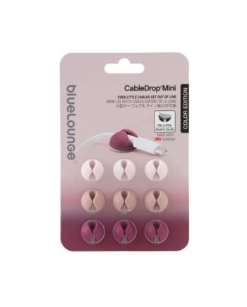 Bluelounge Design CableDrop mini - Pink - 9-pack