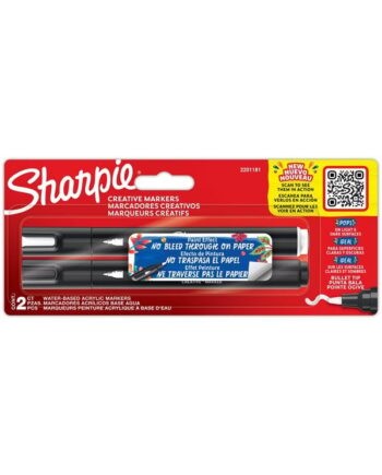 Sharpie Creative Marker Bullet Tip | Sort & Hvid | 2 Stk