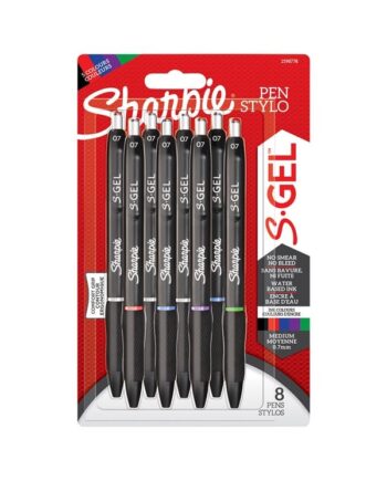Sharpie S-gel | Gelpenne | Medium spids (0,7 mm) | Assorterede blækfarver | 8 Stk