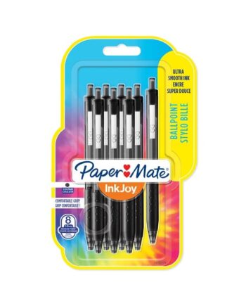 Paper Mate InkJoy 300RT kuglepenne med udtrækkelige | Mellempunkt (1,0 mm) | Sort blæk | 8 Stk