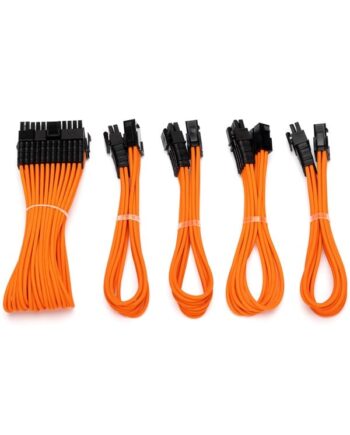 DUTZO Sleeved strøm forlængerkabel kit (v2) - Orange