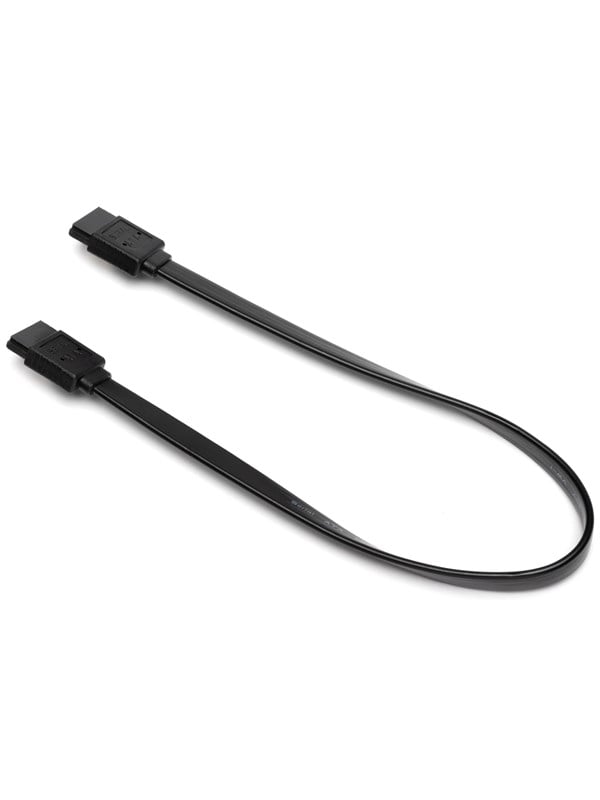 DUTZO SATA kabel - Sort - 0.3 m - Lige stik