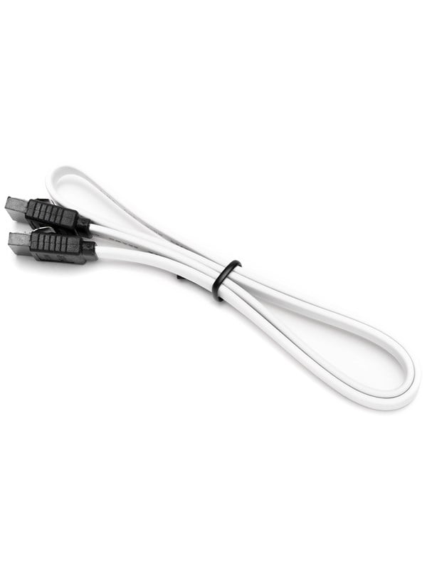 DUTZO SATA kabel - Hvid - 0.5 m - Lige stik