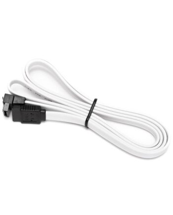 DUTZO SATA kabel - Hvid - 1 m - Lige & 90° stik