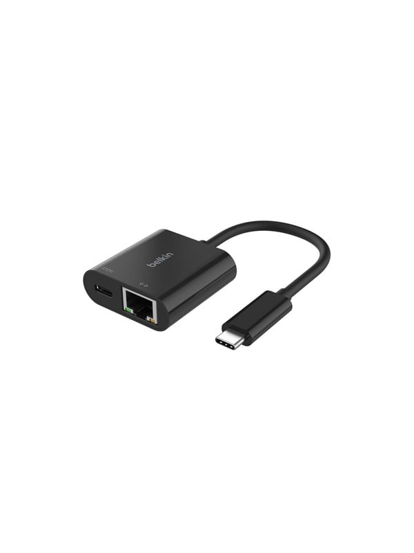 Belkin CONNECT - network adapter - USB-C - Gigabit Ethernet x 1 + USB-C (power only) x 1