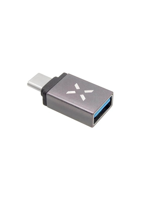 FIXED LINK USB-C Han til USB-A Hon adapter Grå