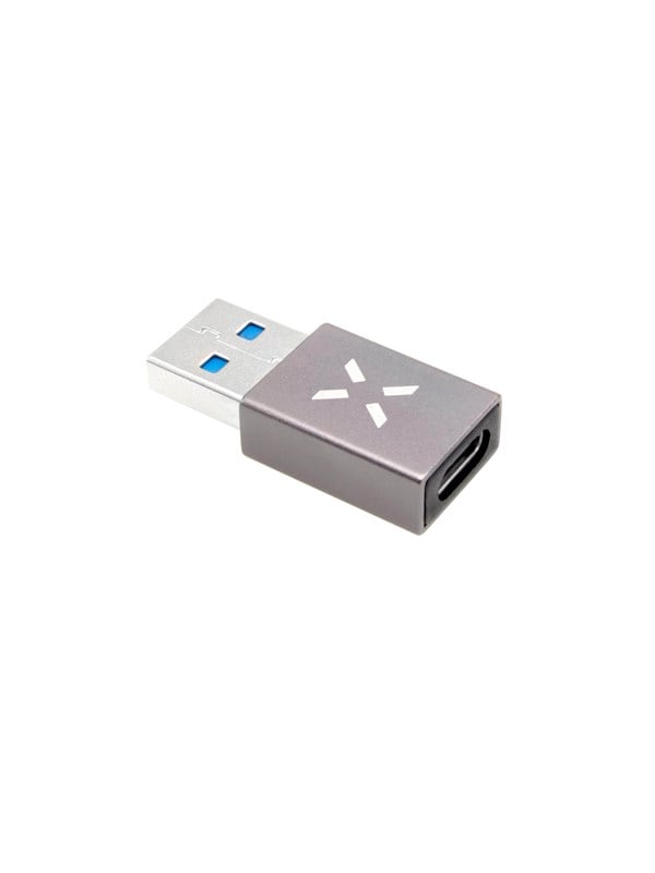 FIXED LINK USB-A Han til USB-C Hun adapter Grå