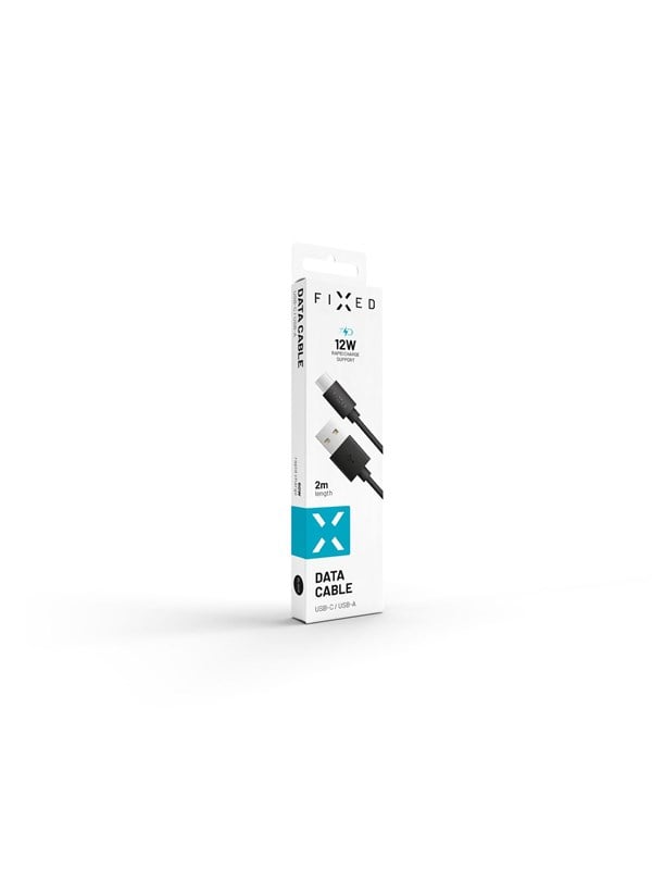 FIXED USB-A <-> USB-C - 2m - Sort