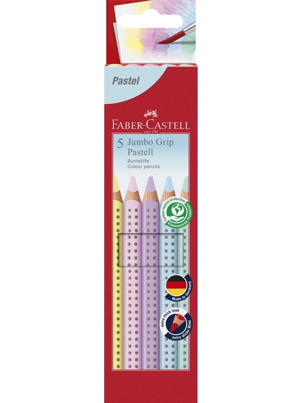 Faber-Castell - Pencil Jumbo Grip Pastel box (5 pcs)