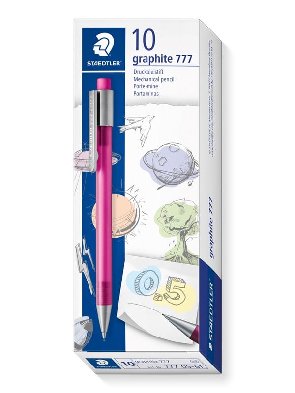 Staedtler GRAPHITE 777 PENCIL, 10 STK, 0,5mm MAGENTA S