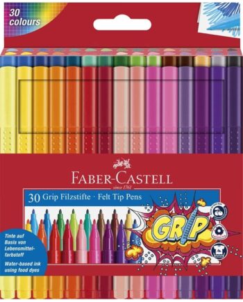 Faber-Castell - Fibre-tip markers Grip Color set 30 pcs (155335)
