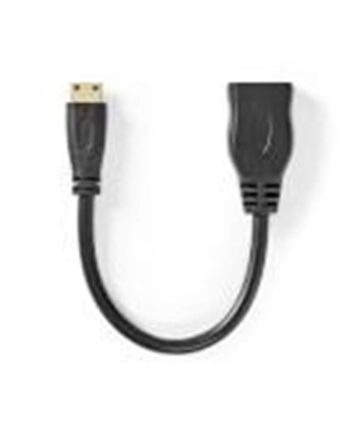 Nedis High Speed HDMI Cable with Ethernet | 4K@30Hz | 10.2 Gbps | 0.20 m | Round | PVC | Black