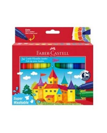 Faber Castell Felt Tip Pen Jumbo Super Washable (24 pcs)