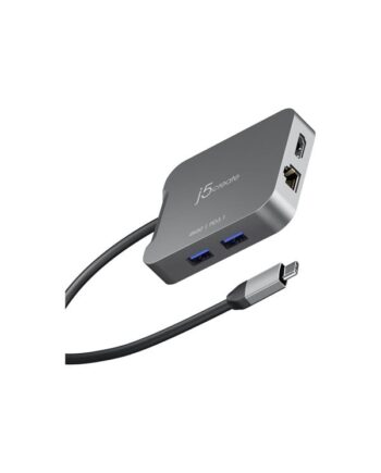 j5create 5-in-1 USB-C Travel Adapter (with Ethernet and 140W PD)