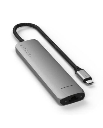 Satechi 7-in-1 USB-C Slim Multiport Adapter with Ethernet - Space Grey