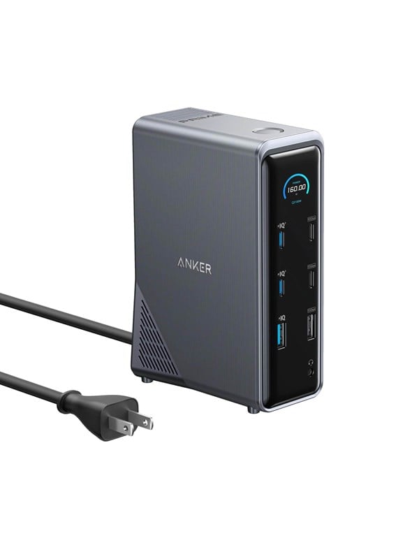 Anker Prime Charging Docking Station (14-in-1 Dual Display 160W) - Grey