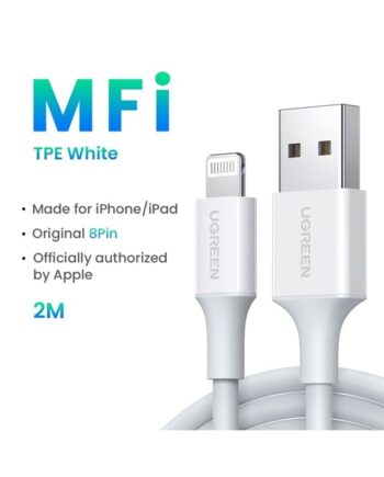 UGREEN USB-A <-> Lightning - 2m - Hvid