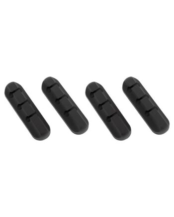 DUTZO Kabelholdere - 3 huller - pakke med 4 stk - sort