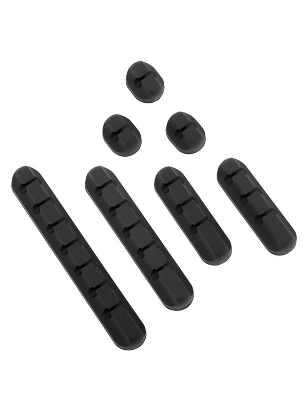 DUTZO Kabelholdere - bundle pakke - pakke med 7 stk - sort