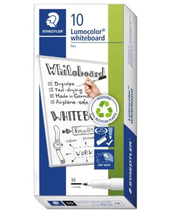 Staedtler LUMOCOLOR WB-marker 1,0mm rød, ÆSKE 10 STK