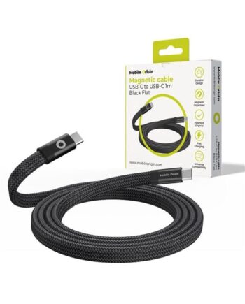 Mobile Origin Magnetic Flat Patented Original Cable USB-C to USB-C - 1m - Black