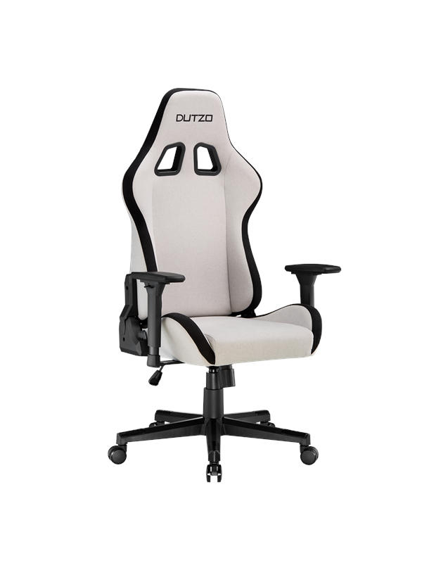 DUTZO E-SPORTS Gamer Stol - Lysegrå - Stof - Op til 120 kg