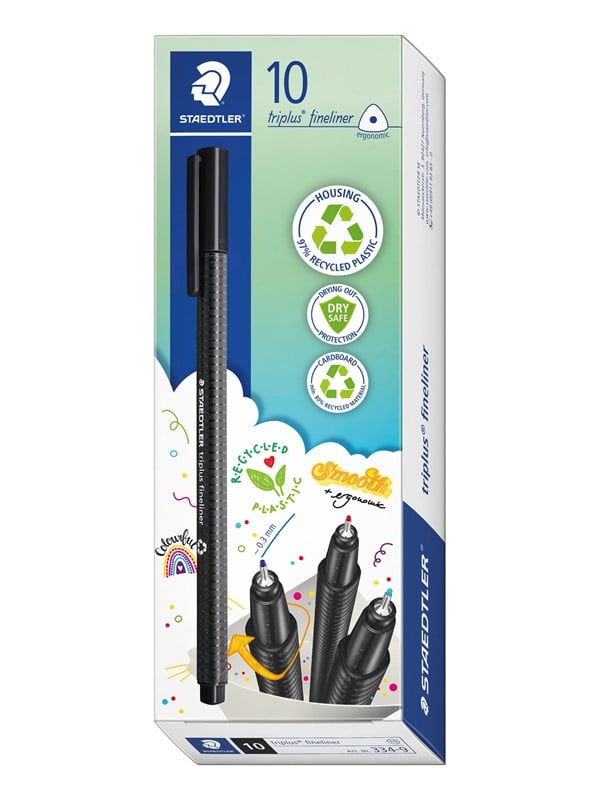 Staedtler TRIPLUS FINELINER rPP, 10 stk LAVENDEL
