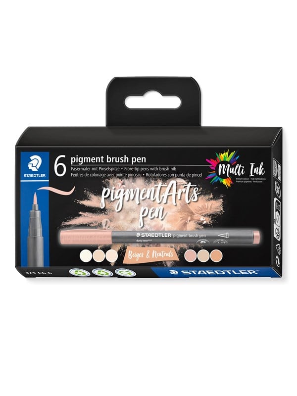Staedtler BRUSH PEN PIGMENT BEIGE 6 stk/ass