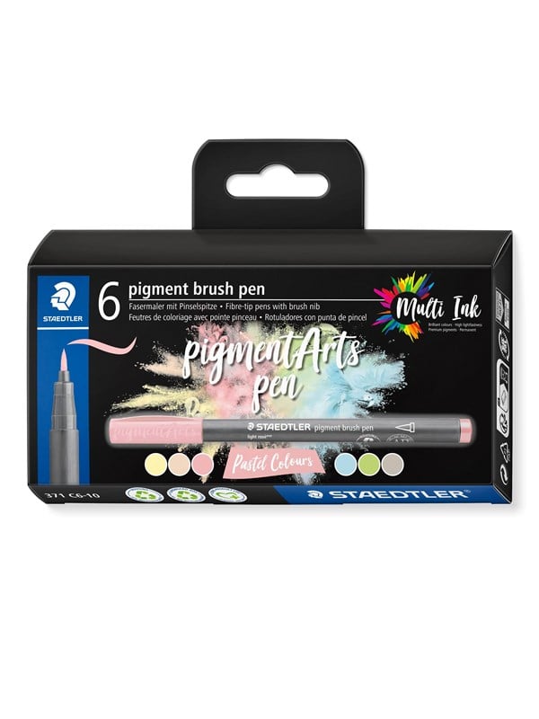 Staedtler BRUSH PEN PIGMENT PASTEL 6 stk/ass