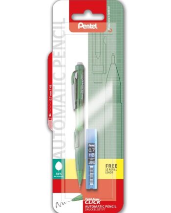 Pentel XPD277TRF/1-D Click Erase+Ain Stein stift 0,7mm Grøn