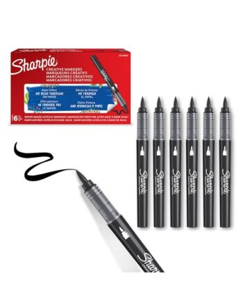 Sharpie Creative Akryl Paint Marker | Penselspids | Sort | 6 stk
