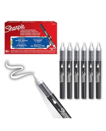Sharpie Creative Akryl Paint Marker  | Penselspids | Hvid | 6 stk