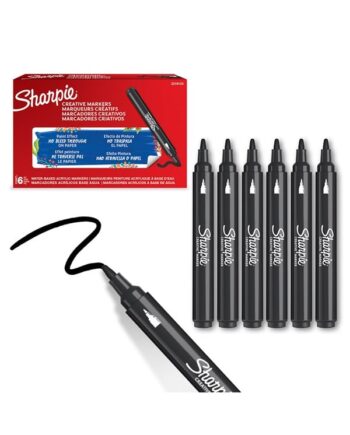 Sharpie Creative Akryl Paint Marker | Bullet spids | Sort | 6 stk